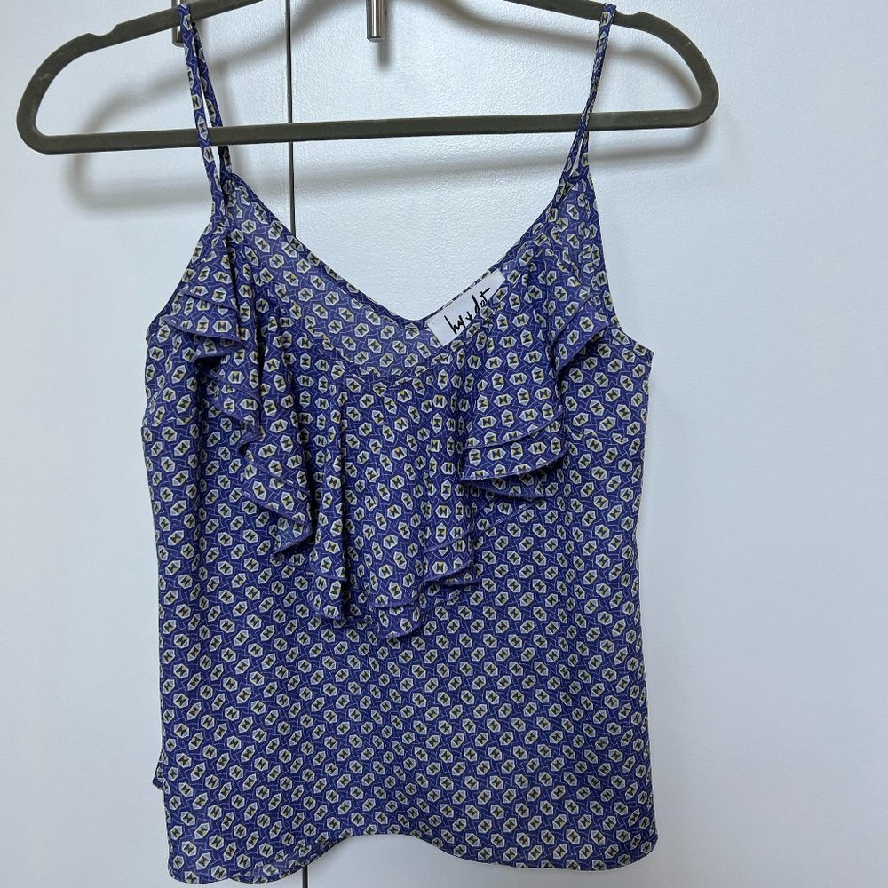 Blue Geo Print Shirt, Small